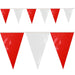 Vlaggenlijn PVC 10m brandveilig rood-wit