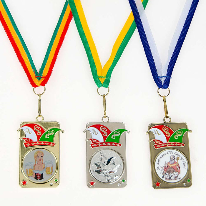 Medailles Hanso met afbeelding en halslint